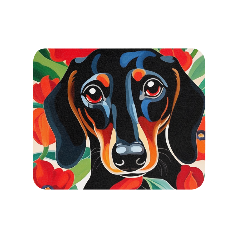 PugMug Custom Black Dachshund Mouse Pad