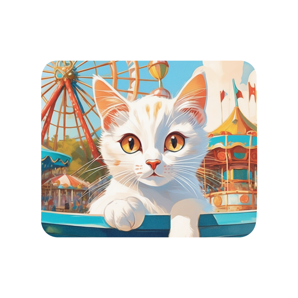 PugMug Custom White Companion Cat Mouse Pad