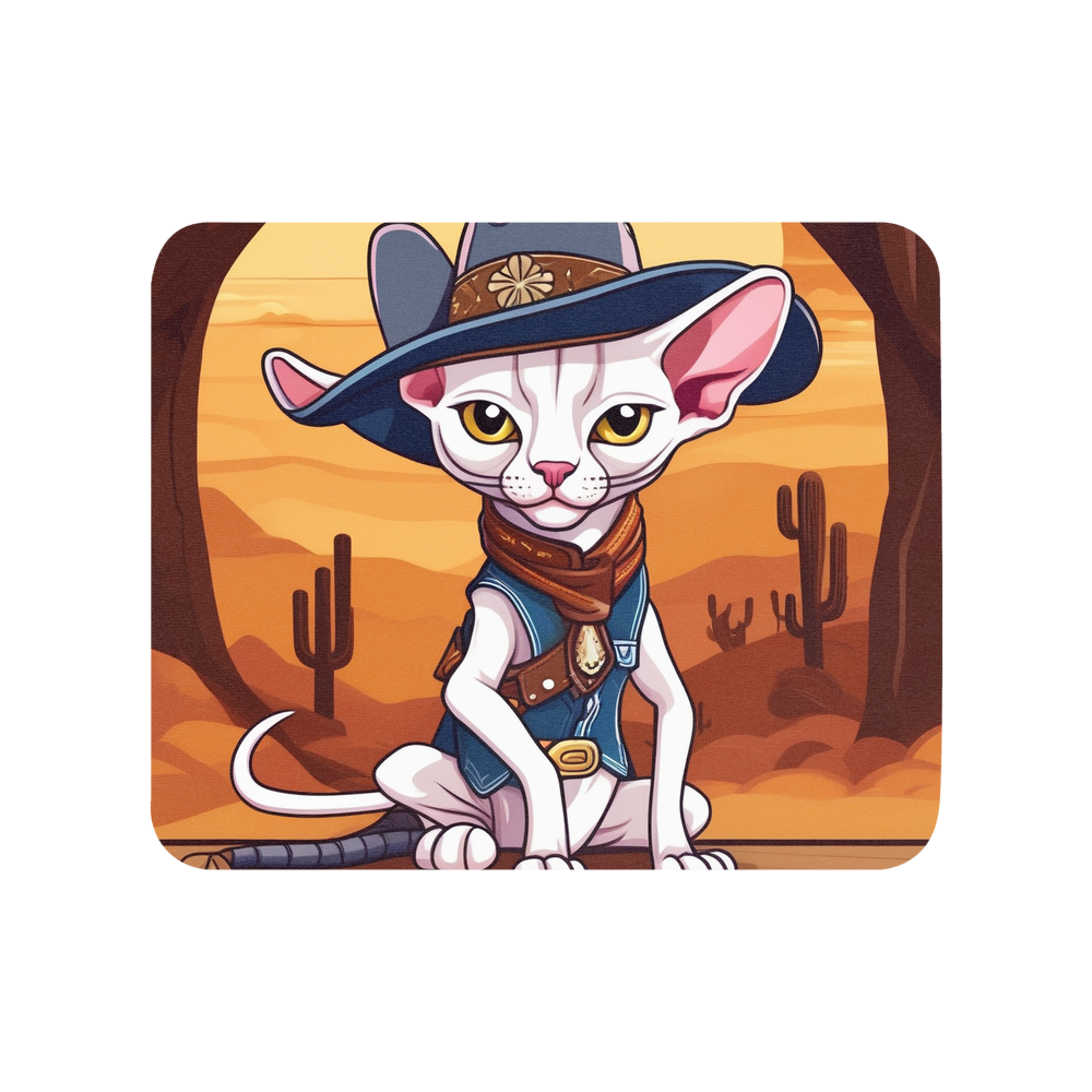 PugMug Custom White Sphynx Cat Mouse Pad