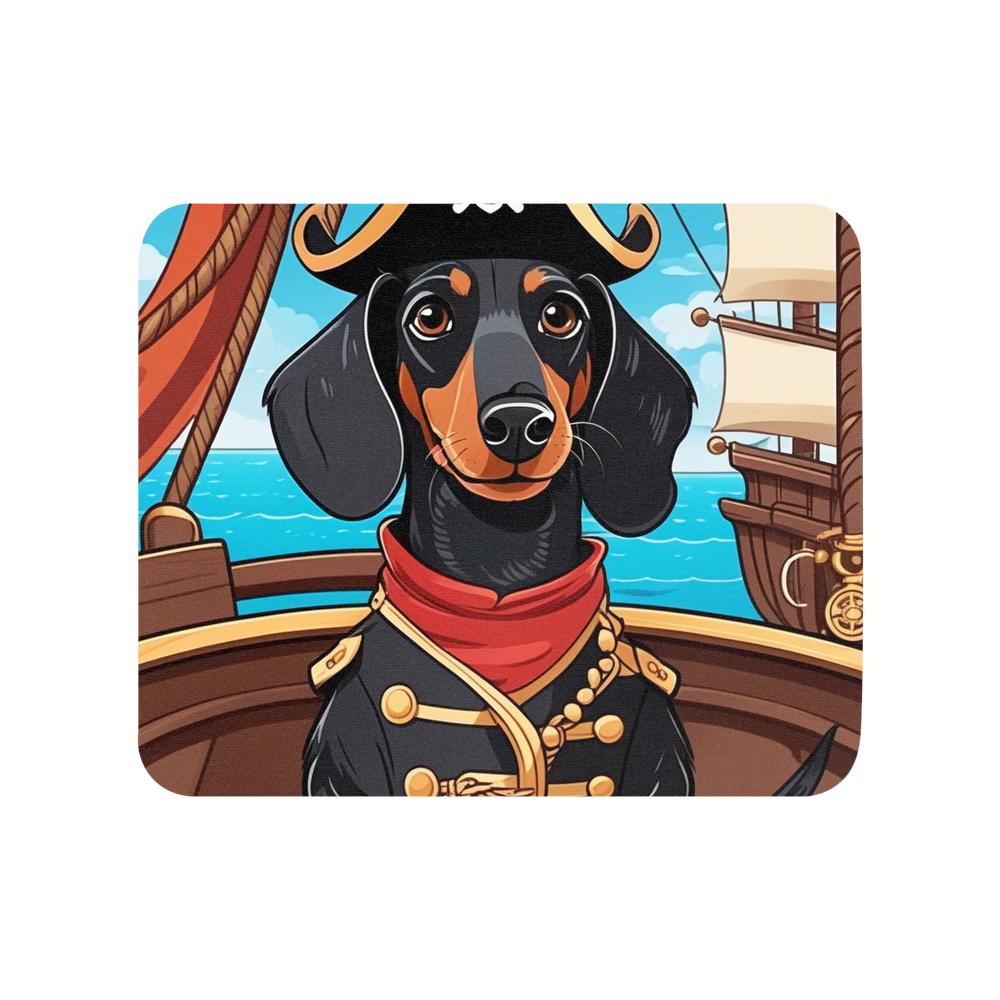 PugMug Custom Black Dachshund Mouse Pad