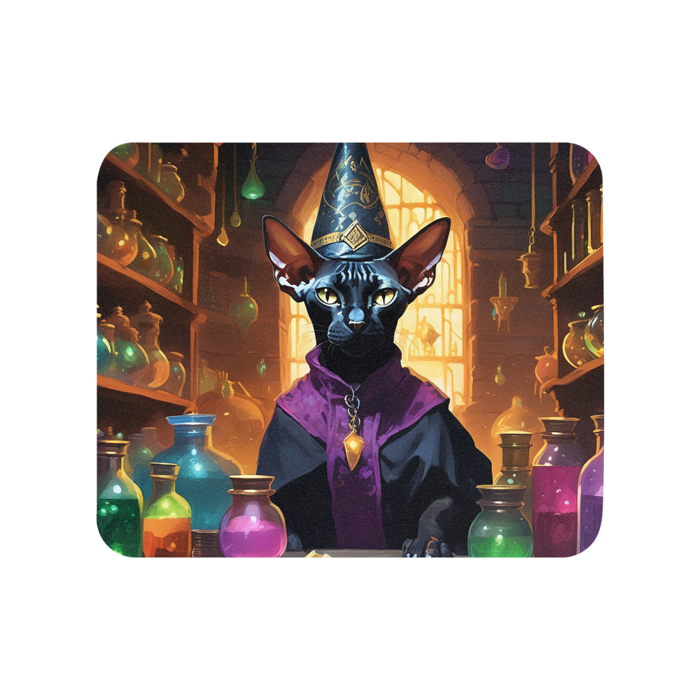 PugMug Custom Black Sphynx Cat Mouse Pad