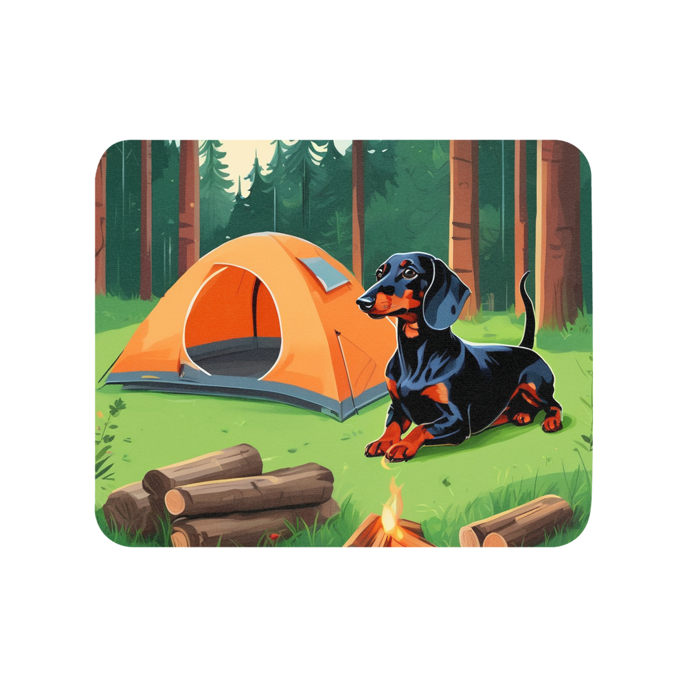 PugMug Custom Black Dachshund Mouse Pad