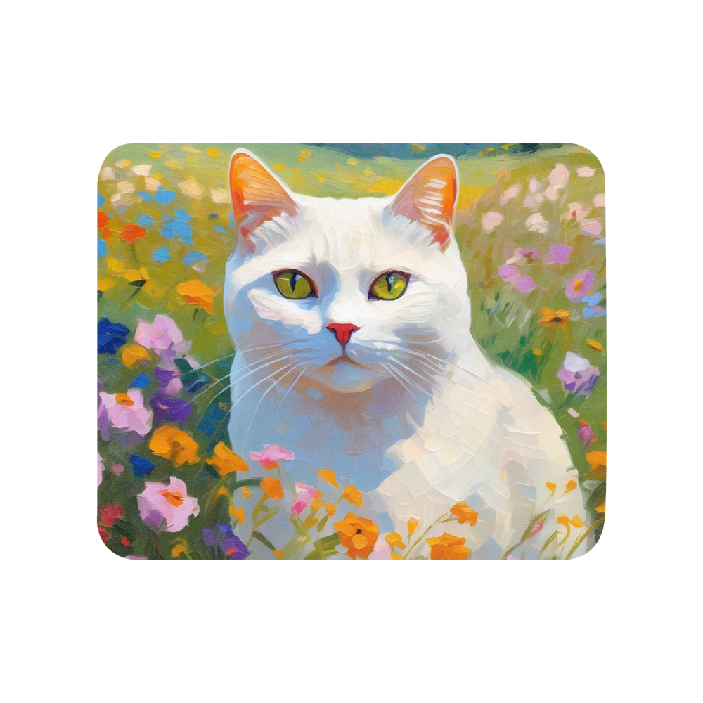 PugMug Custom White British Shorthair Cat Mouse Pad