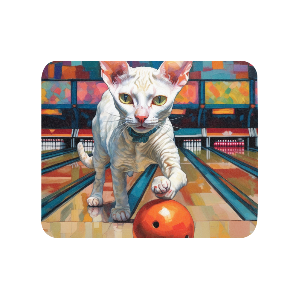 PugMug Custom White Devon Rex Cat Mouse Pad