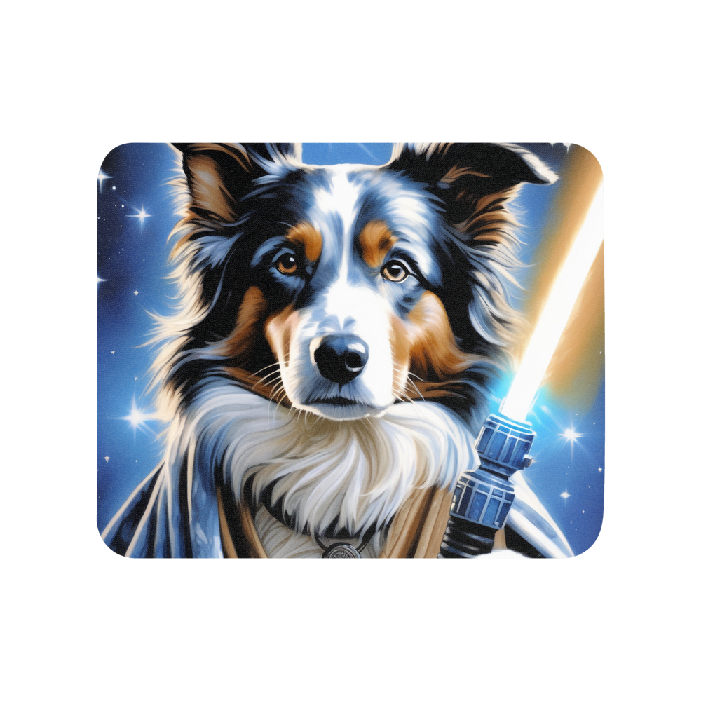 PugMug Custom Blue Merle Border Collie Mouse Pad