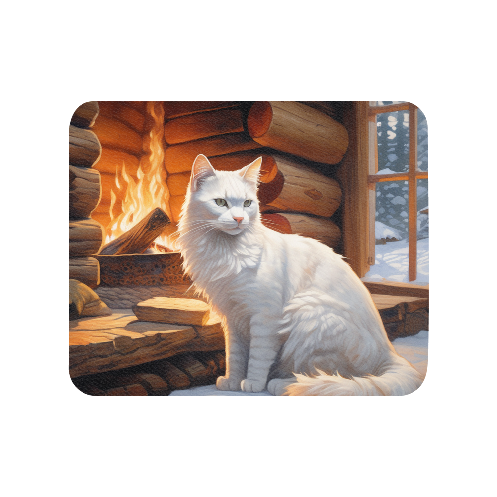 PugMug Custom White Companion Cat Mouse Pad