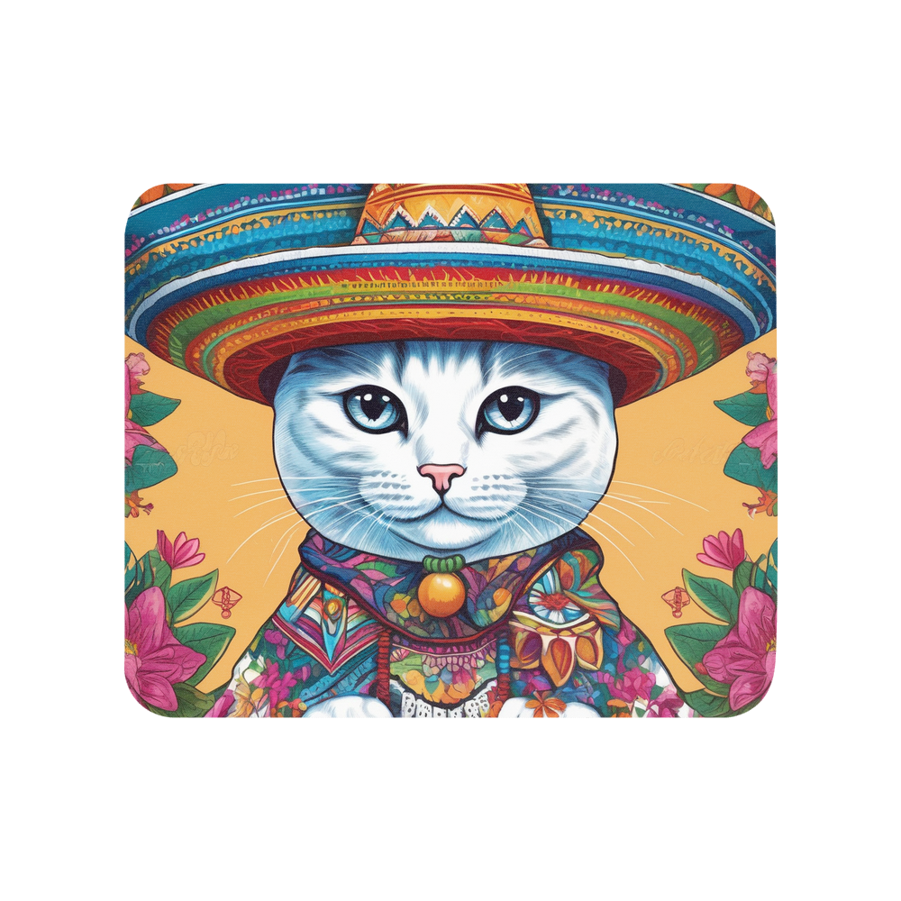 PugMug Custom White Companion Cat Mouse Pad