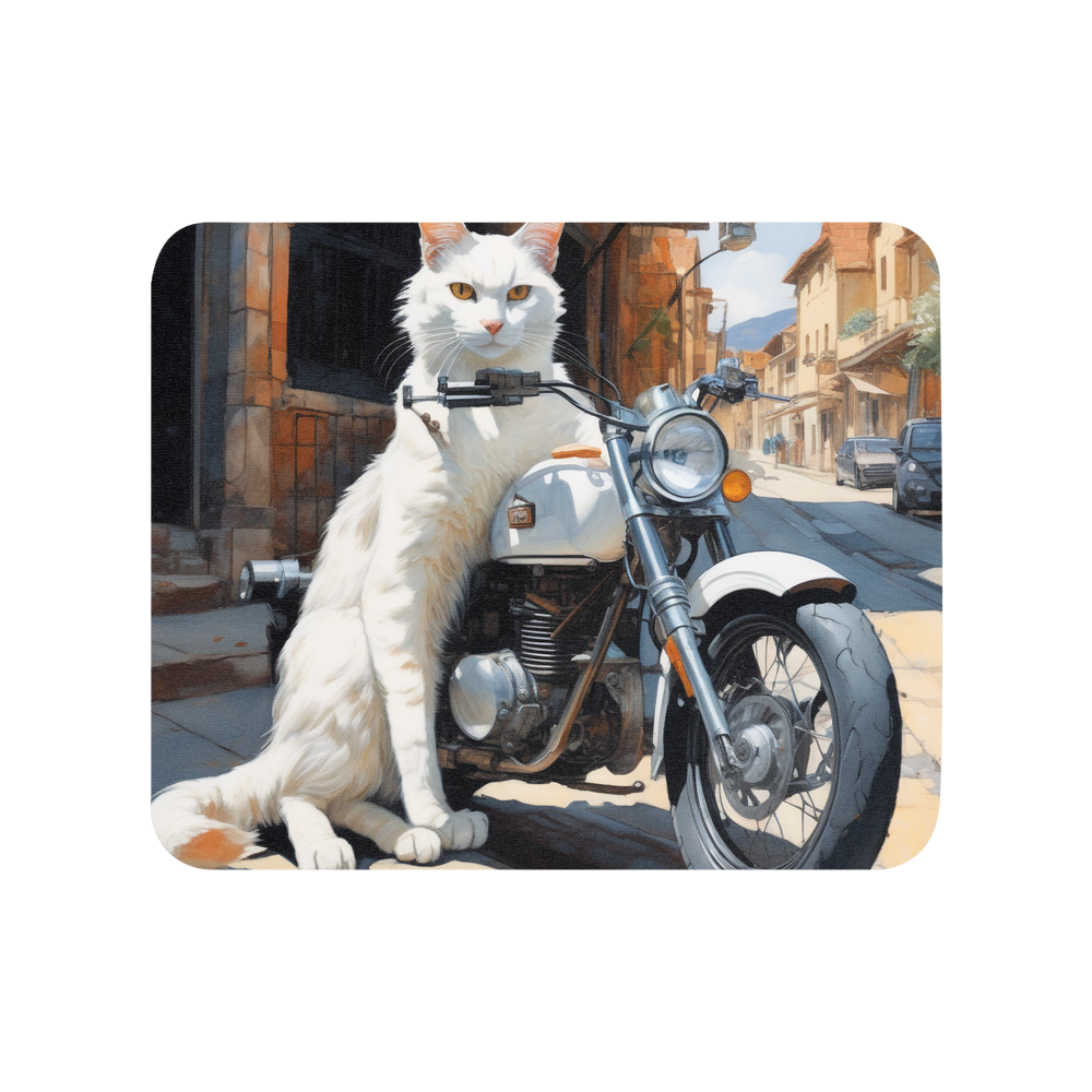 PugMug Custom White Companion Cat Mouse Pad