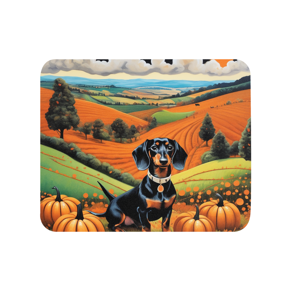 PugMug Custom Black Dachshund Mouse Pad