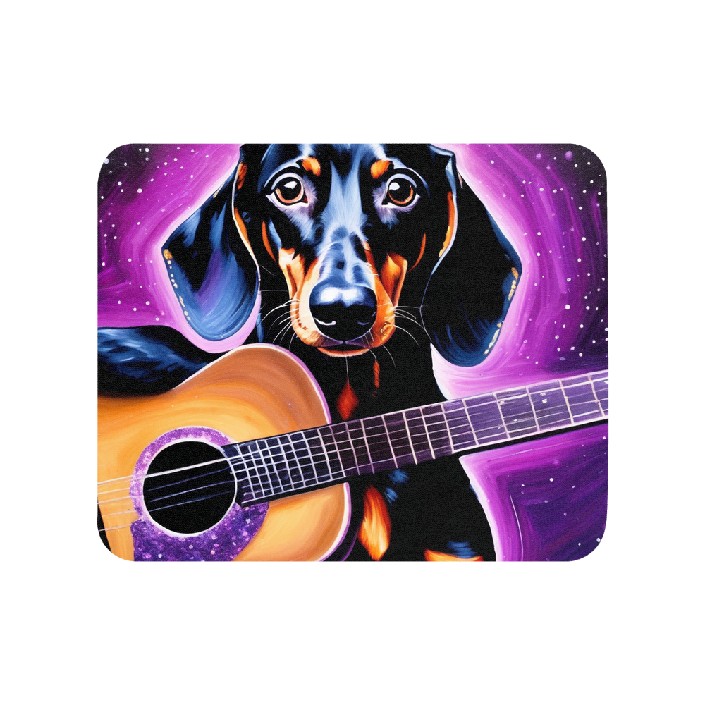 PugMug Custom Black Dachshund Mouse Pad