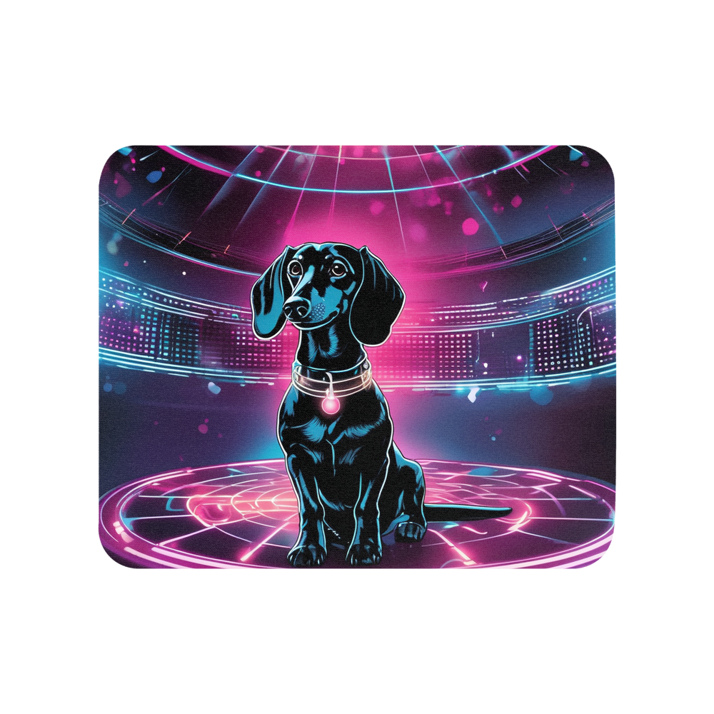 PugMug Custom Black Dachshund Mouse Pad