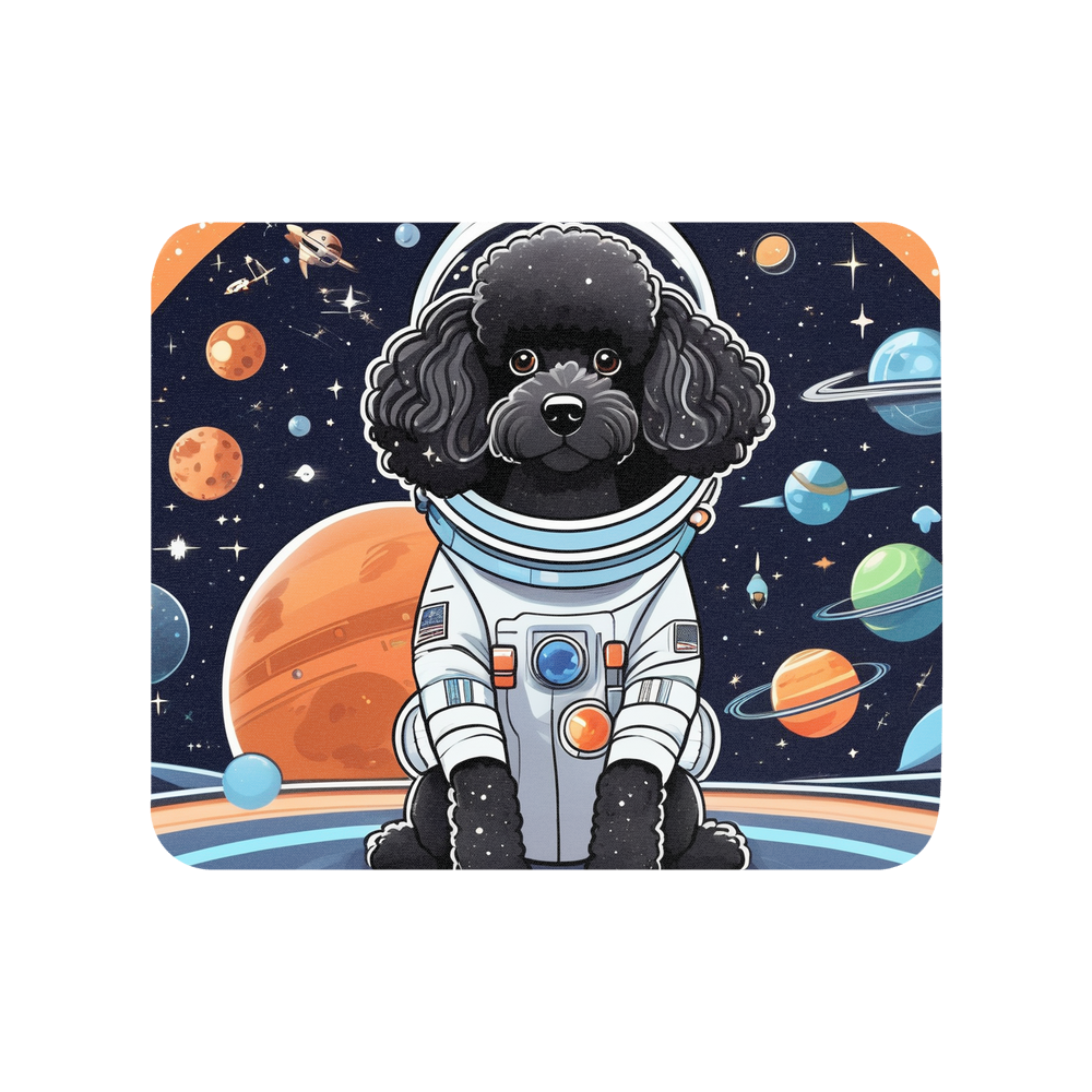 PugMug Custom Black Poodle Mouse Pad