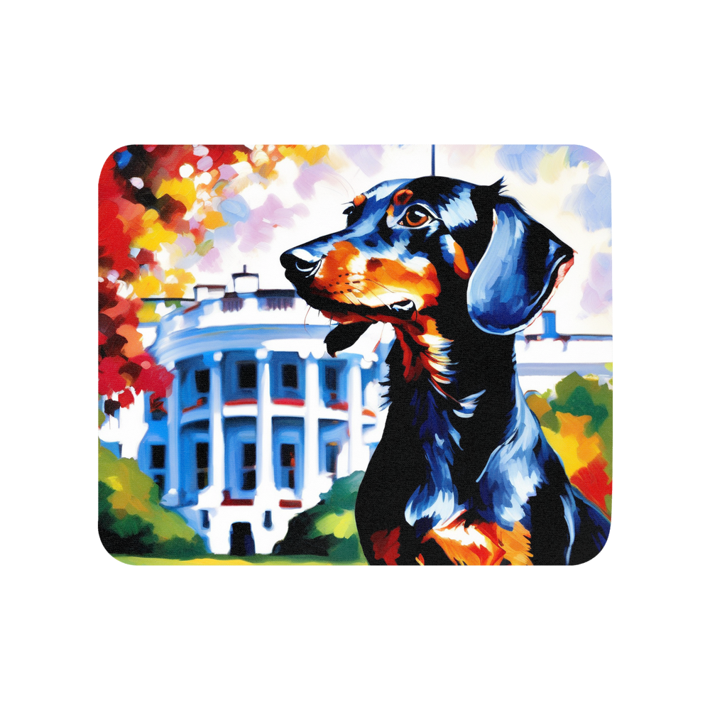 PugMug Custom Black Dachshund Mouse Pad