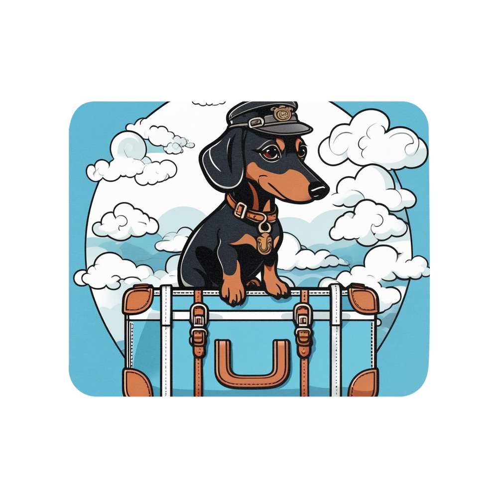 PugMug Custom Black Dachshund Mouse Pad