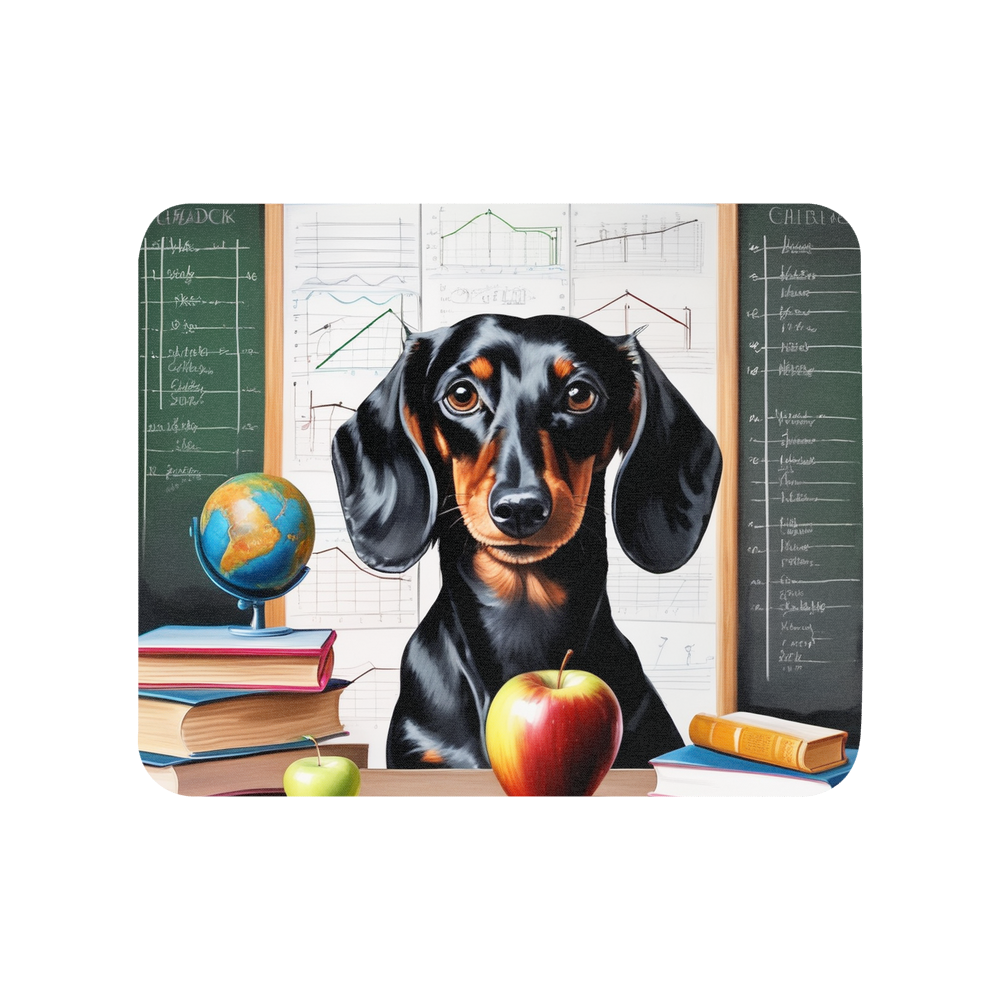 PugMug Custom Black Dachshund Mouse Pad