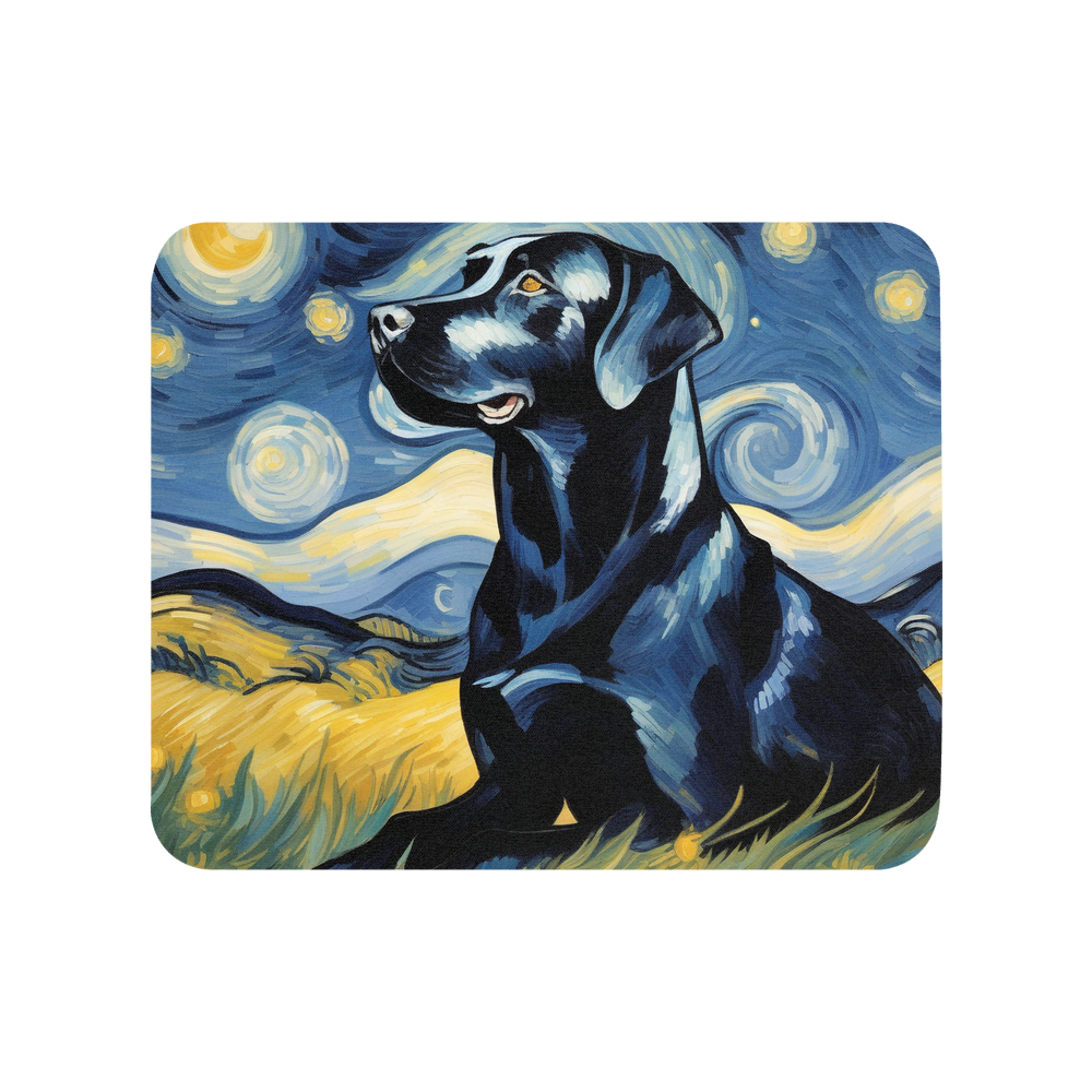 PugMug Custom Black Labrador Retriever Mouse Pad