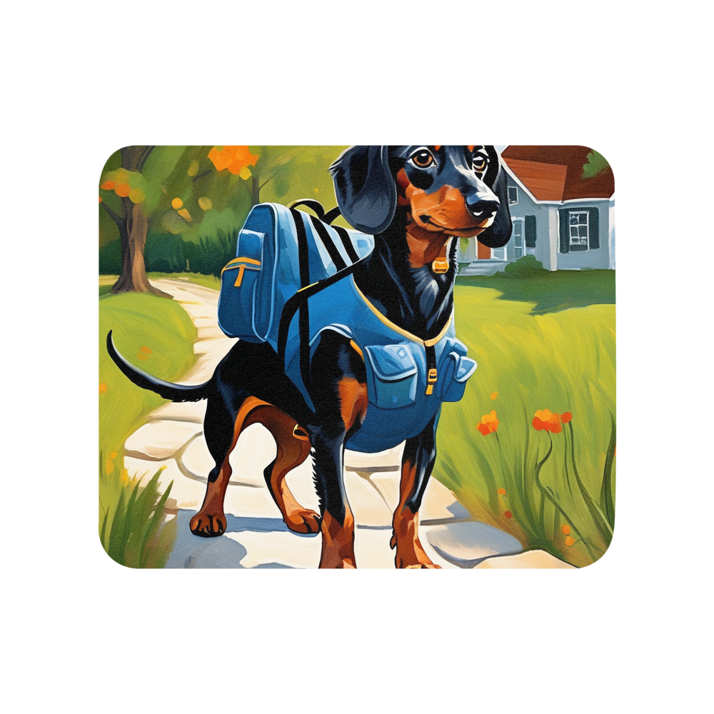 PugMug Custom Black Dachshund Mouse Pad