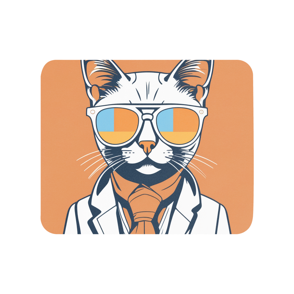 PugMug Custom White Companion Cat Mouse Pad