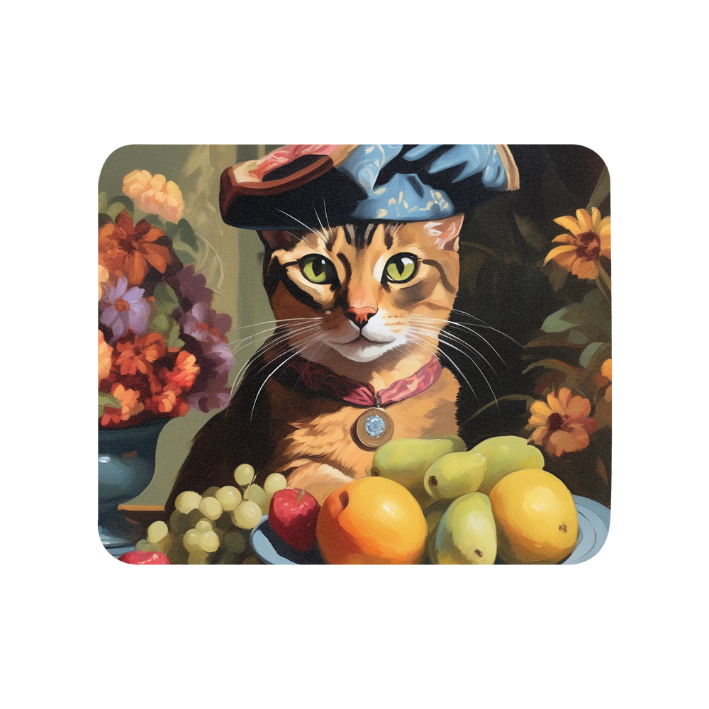 PugMug Custom Tabby Abyssinian Cat Mouse Pad