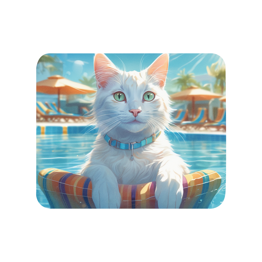 PugMug Custom White Companion Cat Mouse Pad