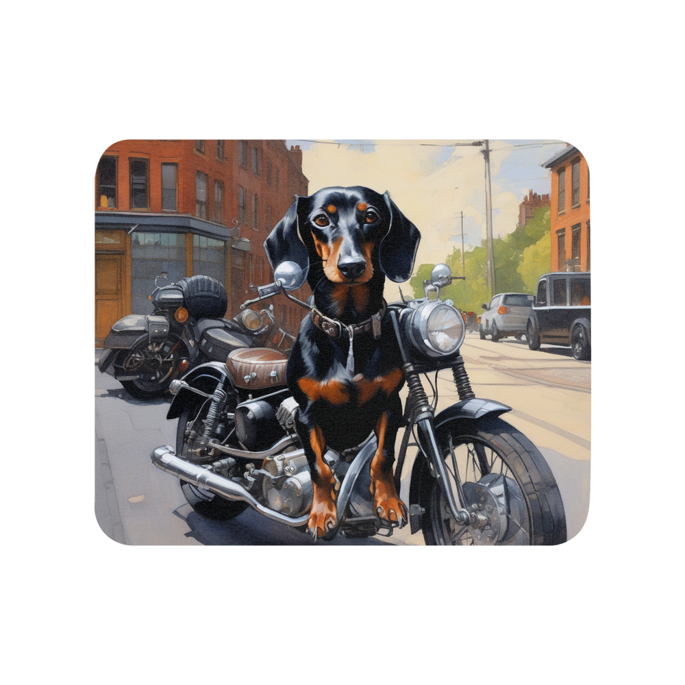 PugMug Custom Black Dachshund Mouse Pad
