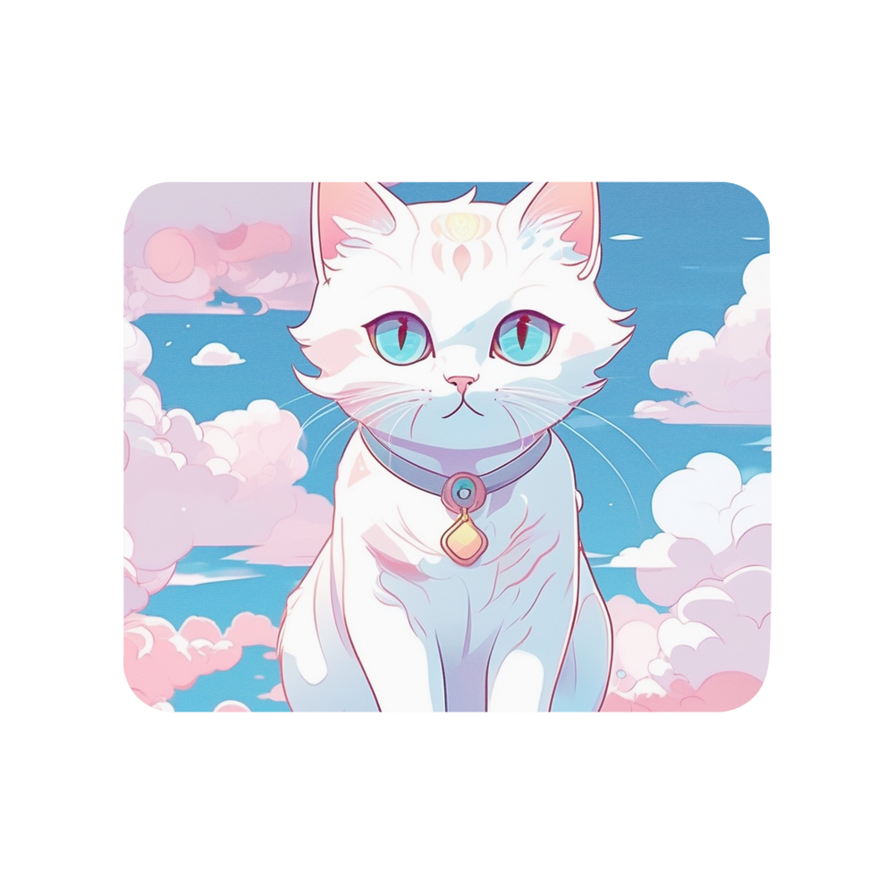 PugMug Custom White Companion Cat Mouse Pad