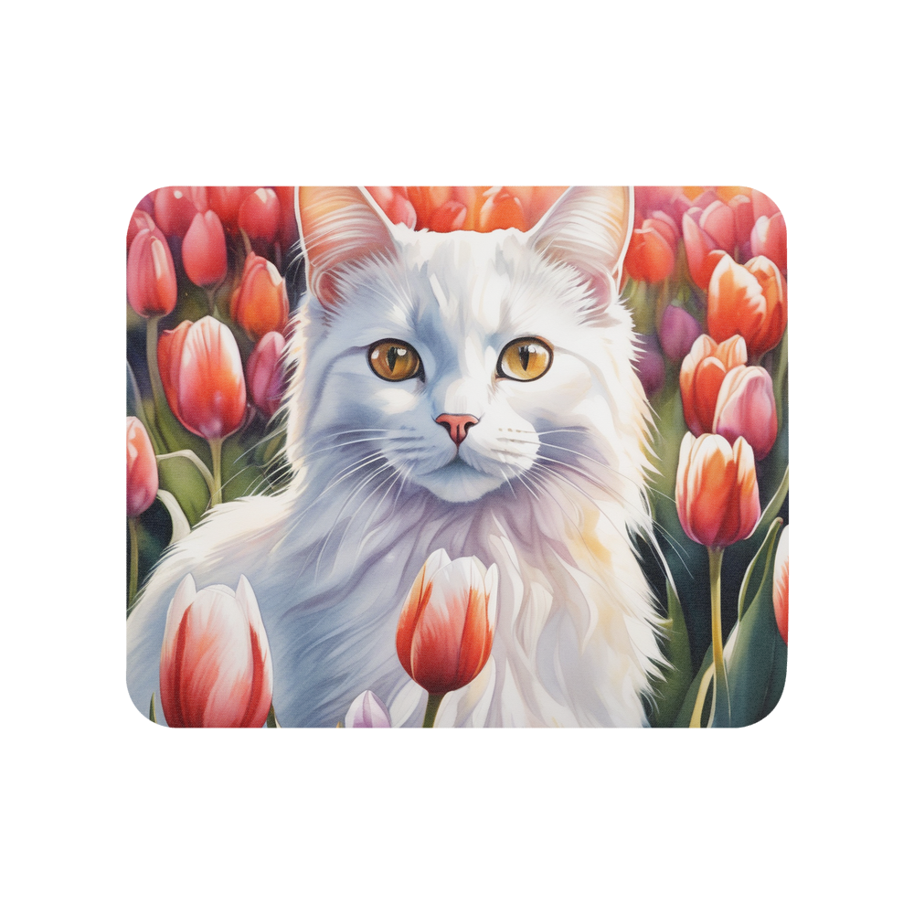 PugMug Custom White Companion Cat Mouse Pad