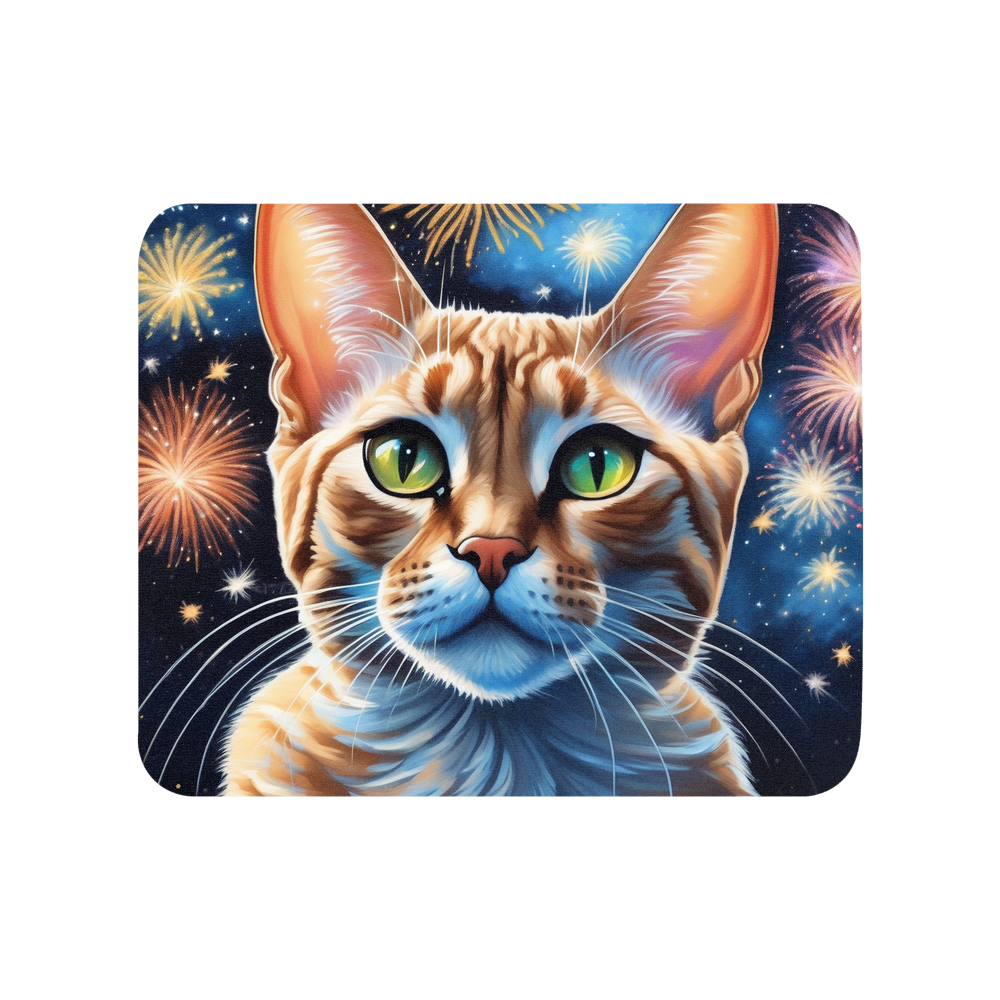 PugMug Custom Tabby Devon Rex Cat Mouse Pad