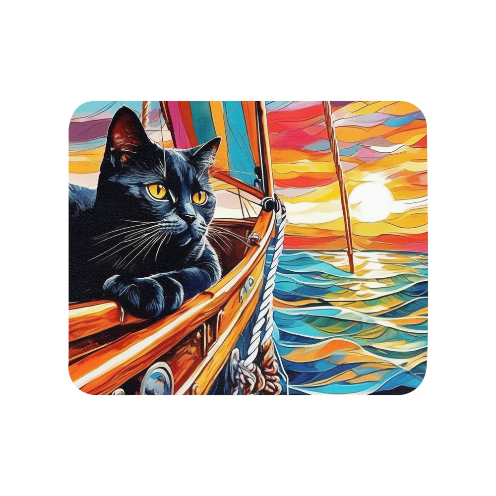 PugMug Custom Black British Shorthair Cat Mouse Pad