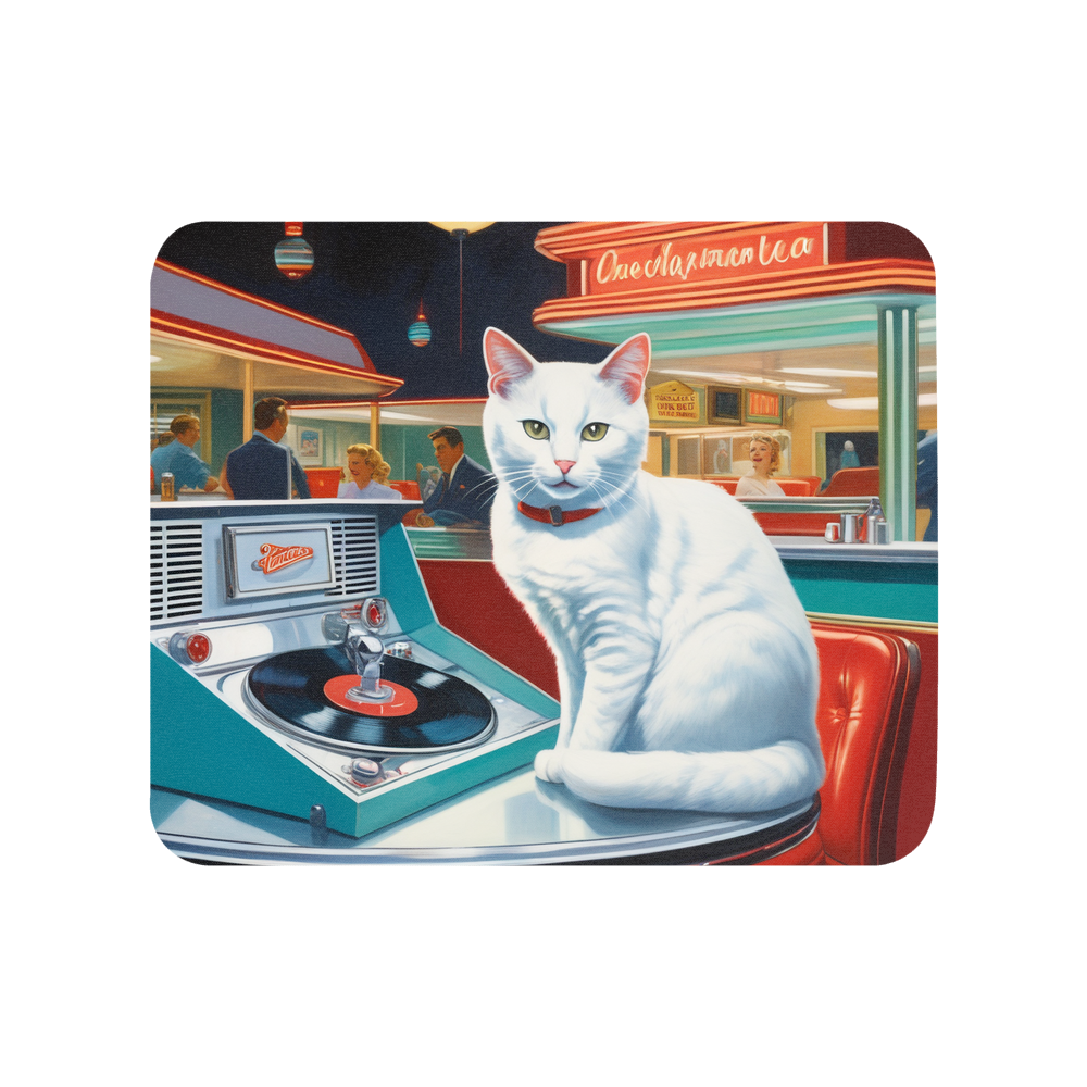 PugMug Custom White Companion Cat Mouse Pad