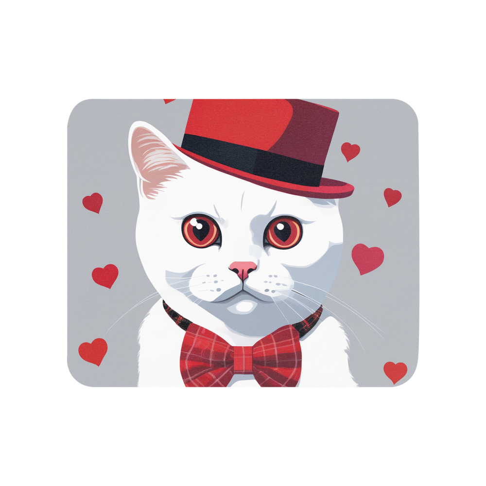 PugMug Custom White Scottish Fold Cat Mouse Pad
