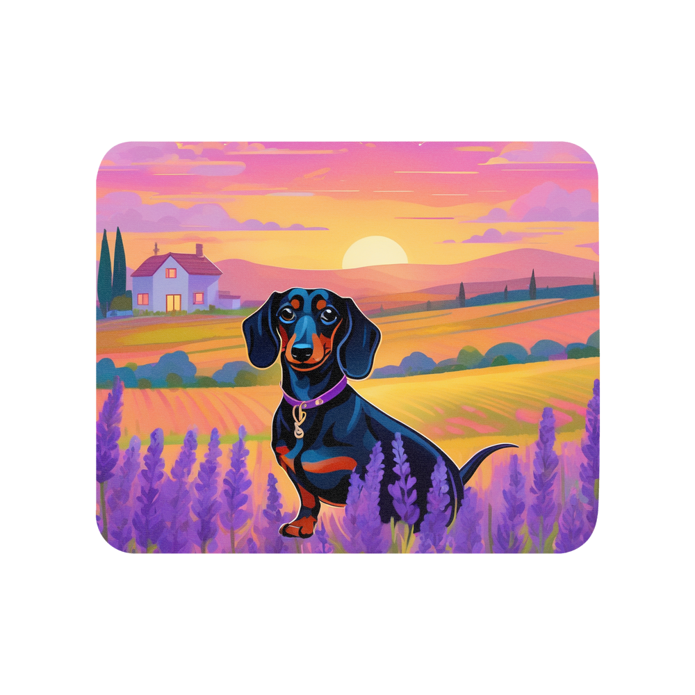 PugMug Custom Black Dachshund Mouse Pad