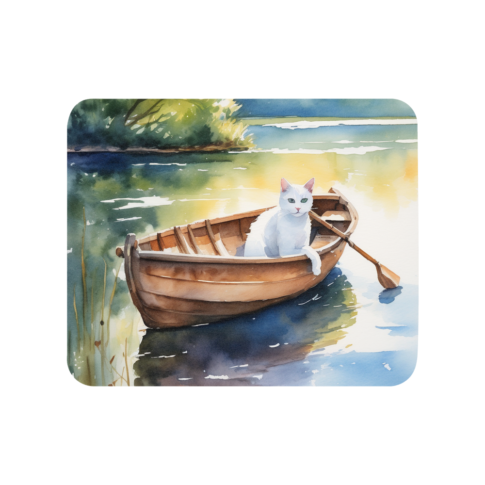 PugMug Custom White Companion Cat Mouse Pad