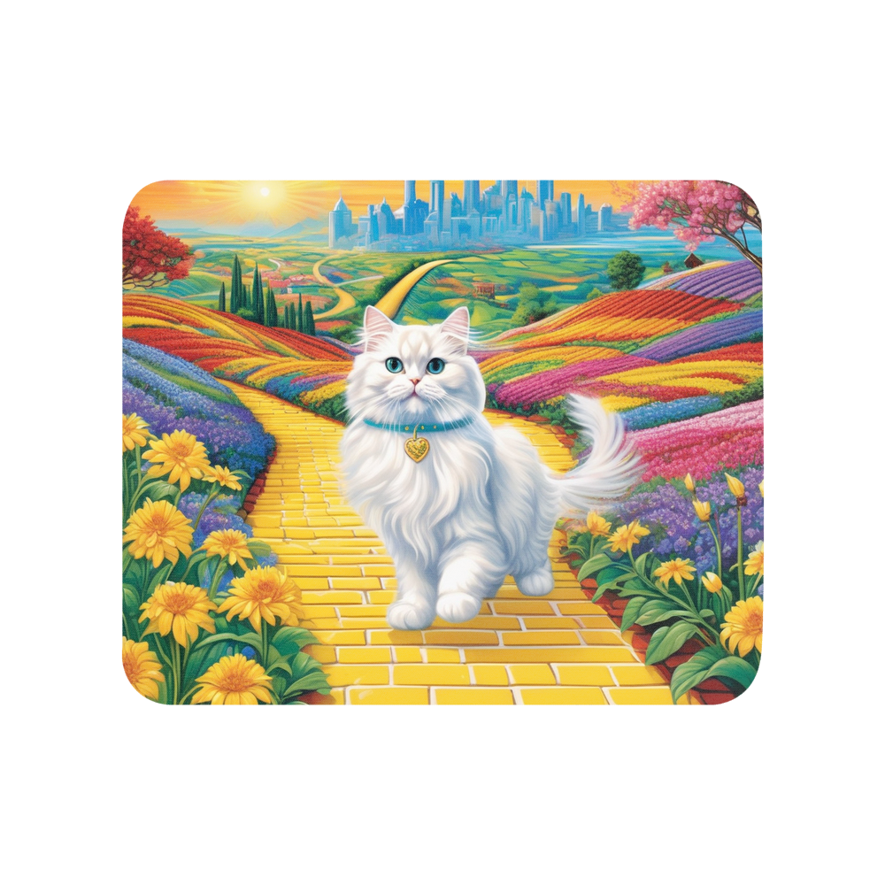 PugMug Custom White Persian Cat Mouse Pad