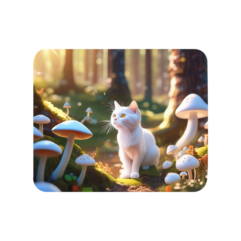 PugMug Custom White Companion Cat Mouse Pad