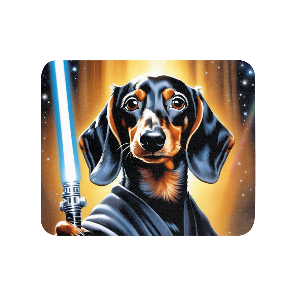 PugMug Custom Black Dachshund Mouse Pad