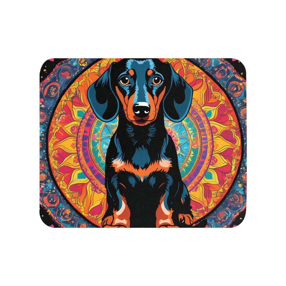 PugMug Custom Black Dachshund Mouse Pad