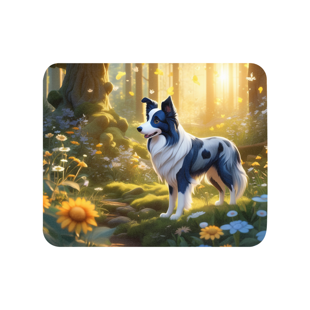 PugMug Custom Blue Merle Border Collie Mouse Pad