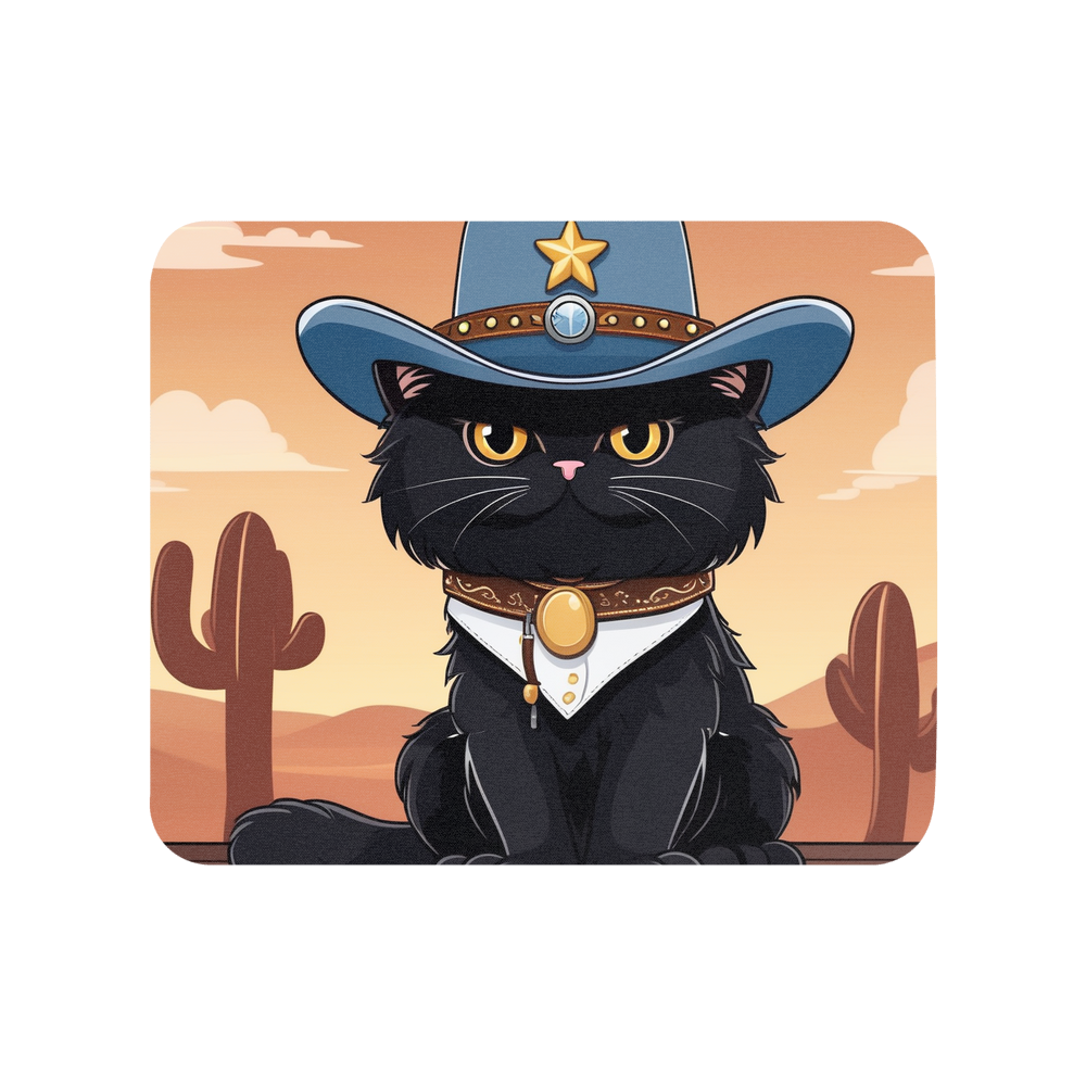 PugMug Custom Black Persian Cat Mouse Pad