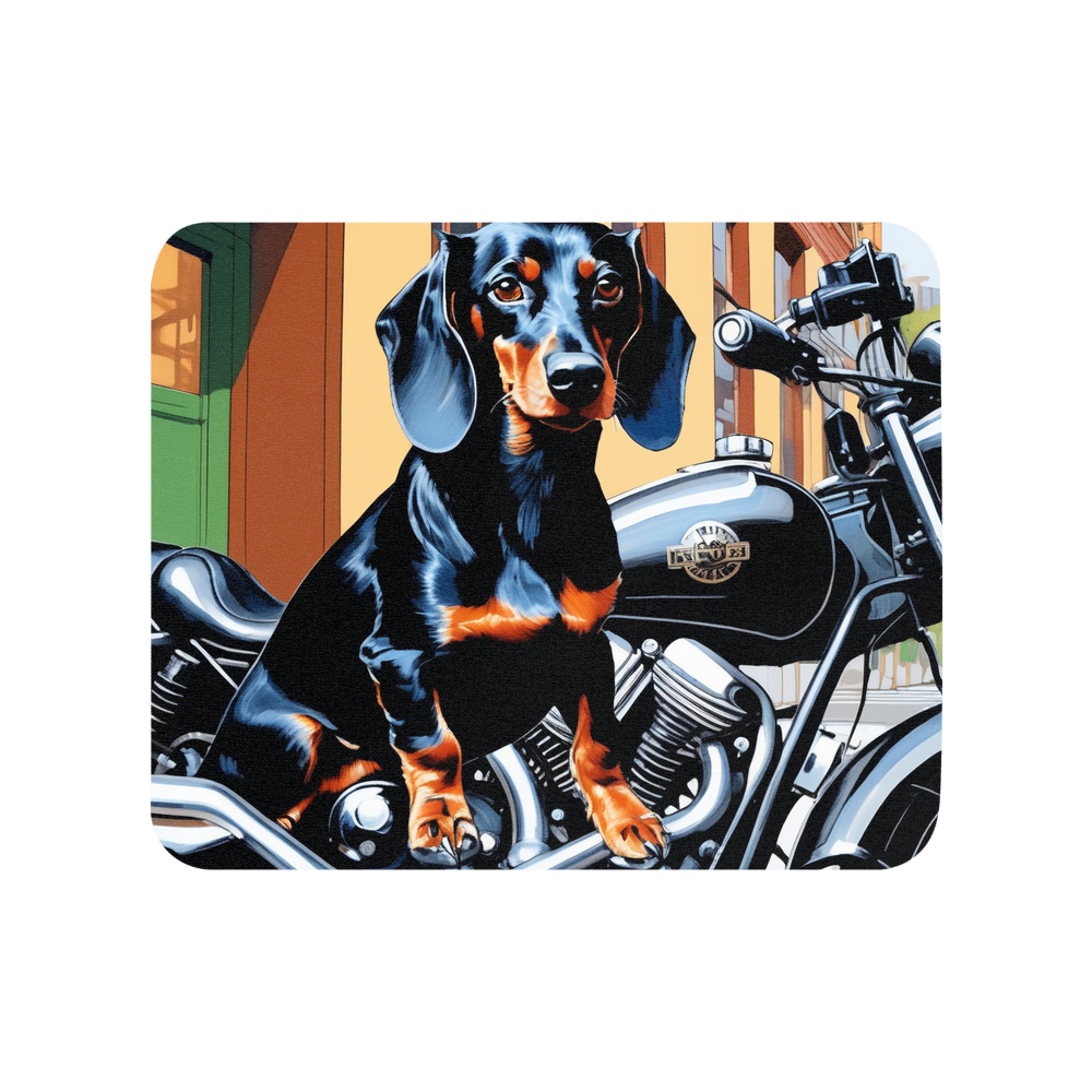 PugMug Custom Black Dachshund Mouse Pad