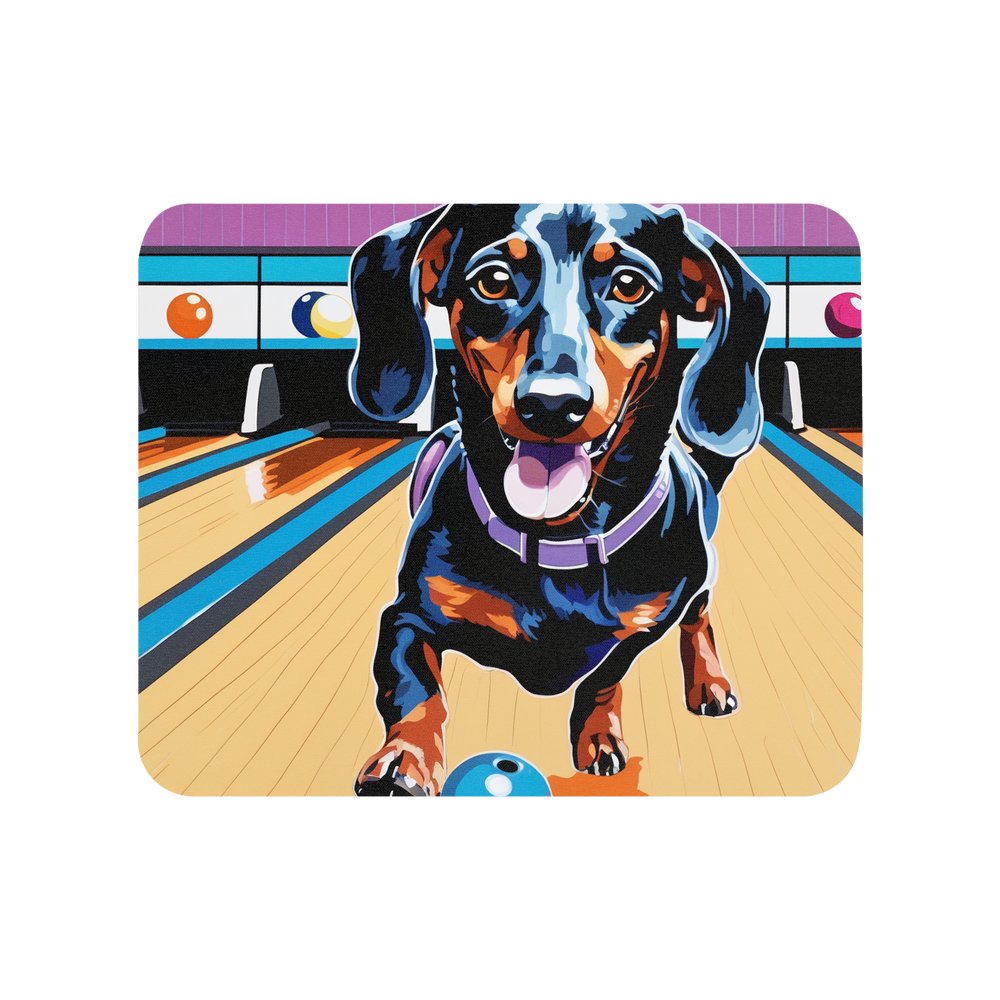 PugMug Custom Black Dachshund Mouse Pad