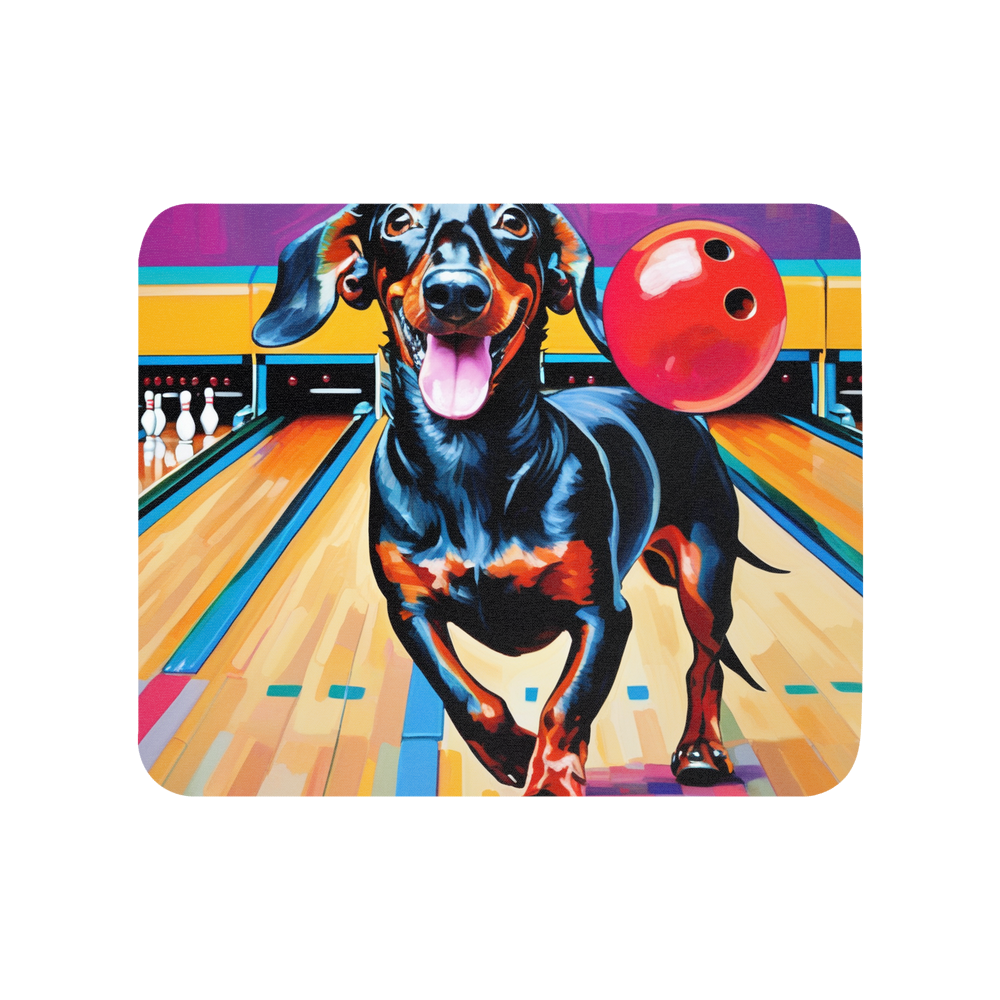 PugMug Custom Black Dachshund Mouse Pad
