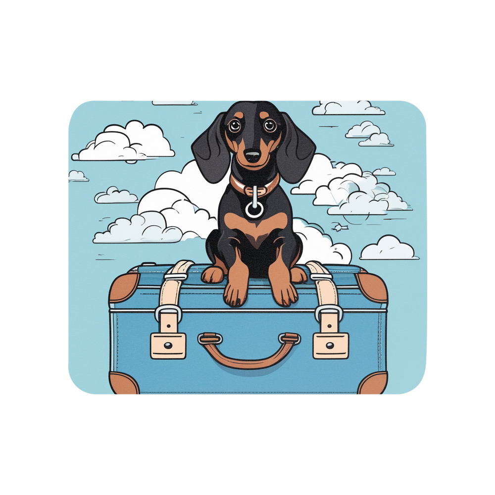 PugMug Custom Black Dachshund Mouse Pad
