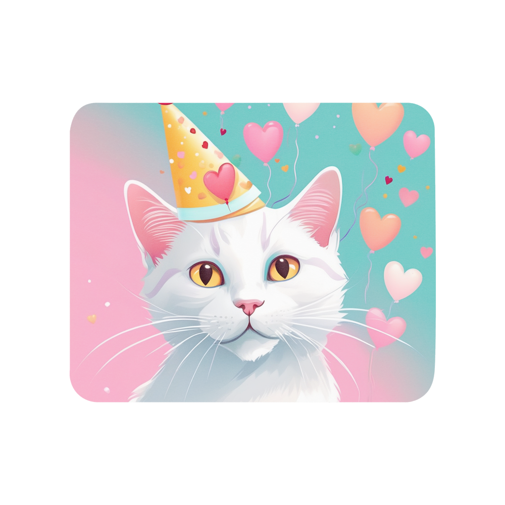 PugMug Custom White Companion Cat Mouse Pad