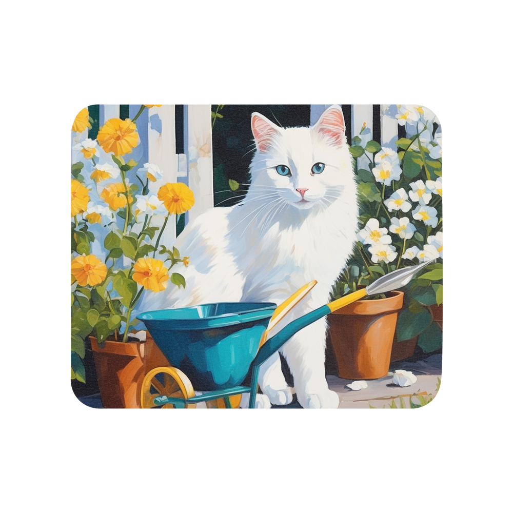 PugMug Custom White Companion Cat Mouse Pad
