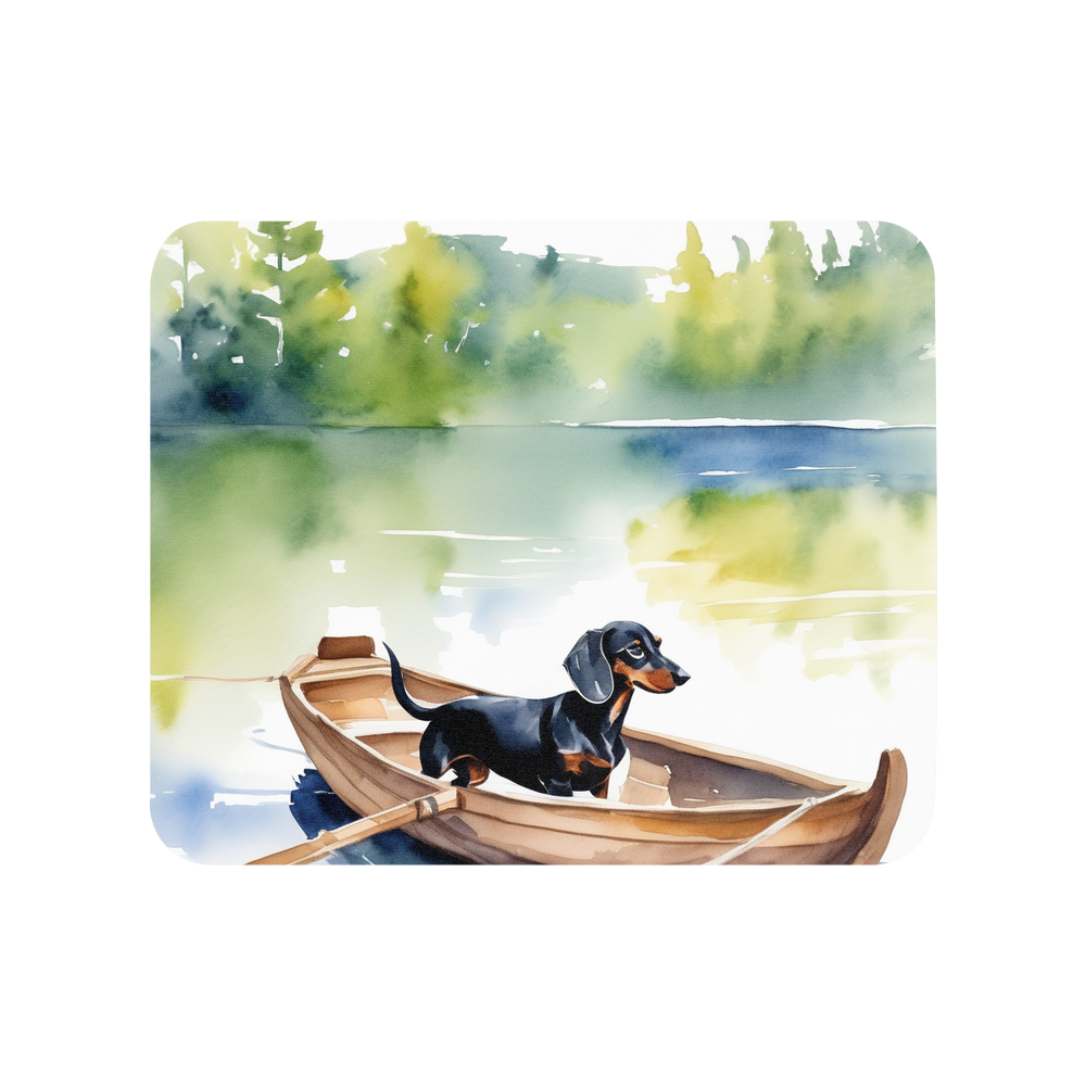 PugMug Custom Black Dachshund Mouse Pad