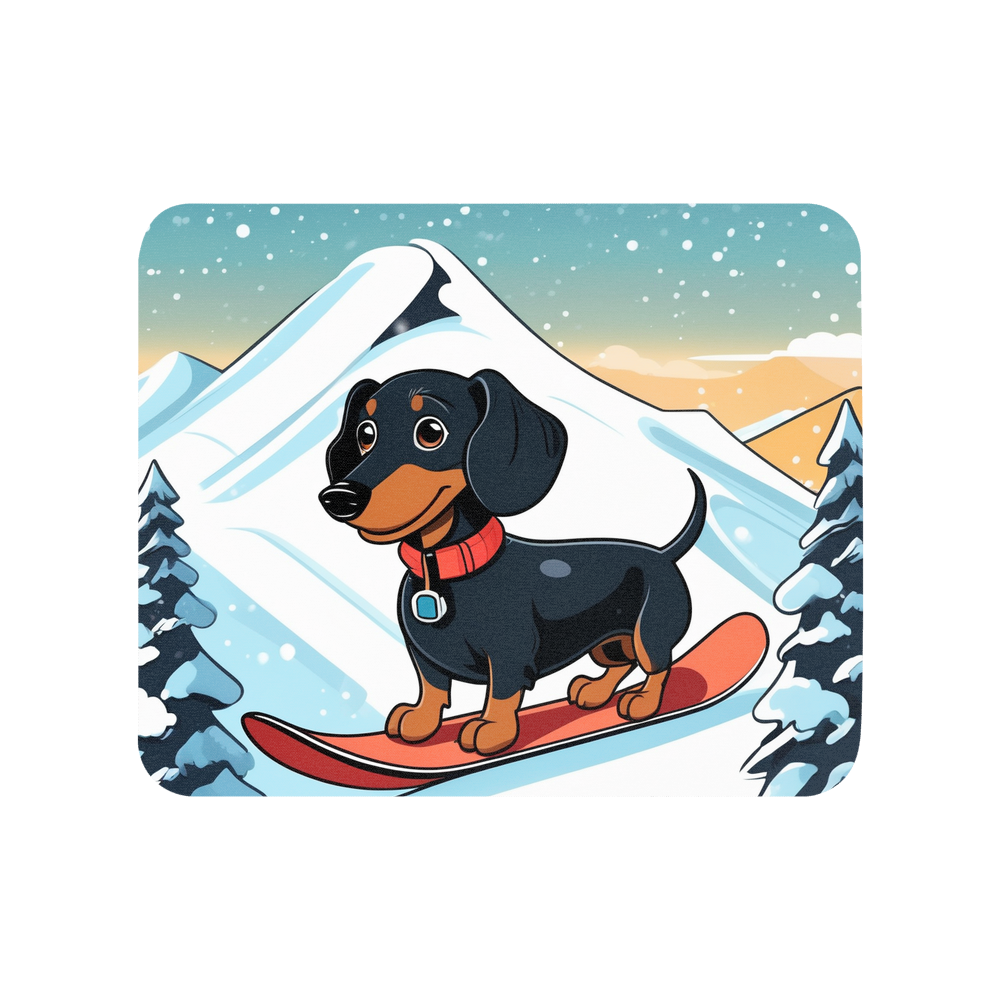 PugMug Custom Black Dachshund Mouse Pad