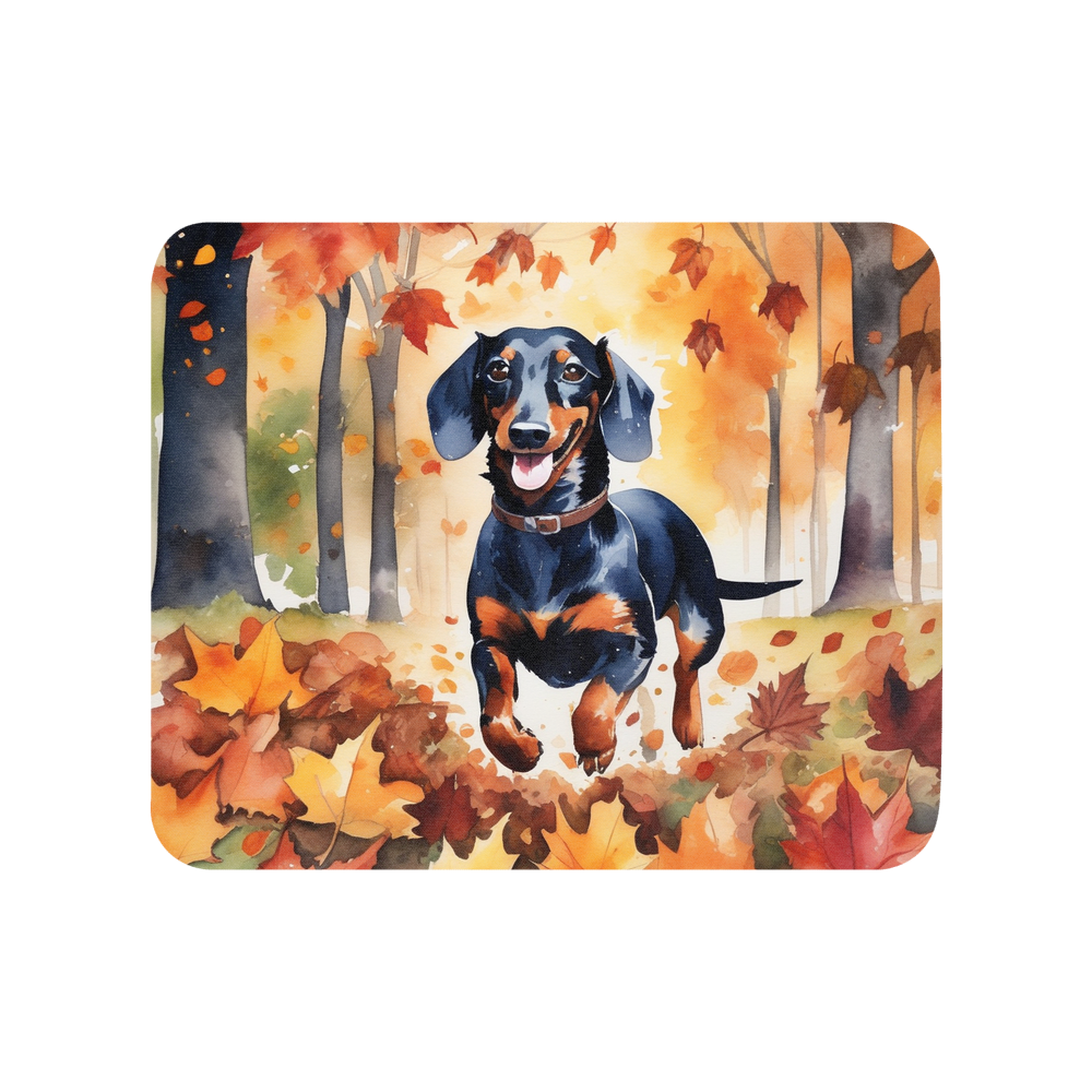 PugMug Custom Black Dachshund Mouse Pad