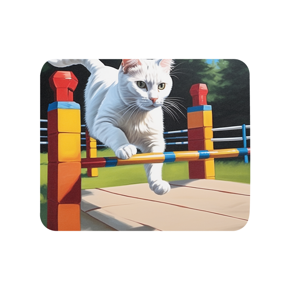 PugMug Custom White Companion Cat Mouse Pad