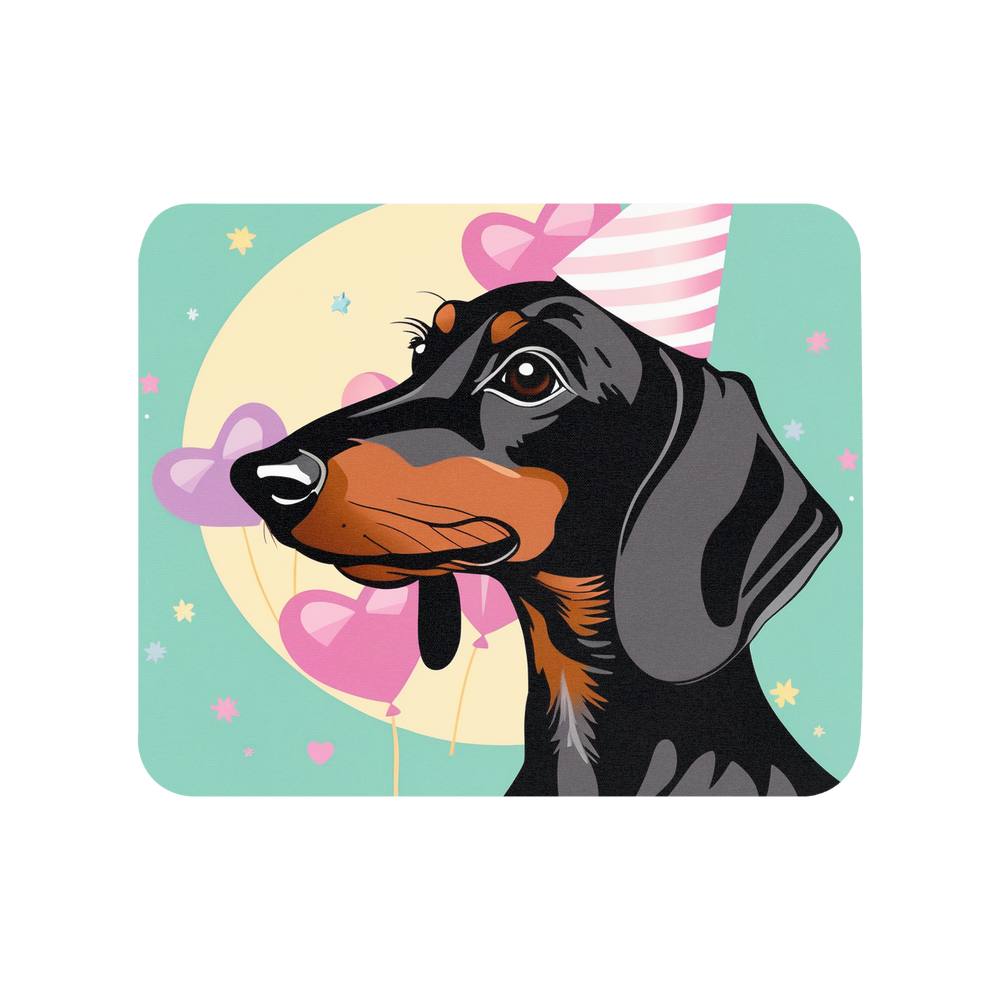 PugMug Custom Black Dachshund Mouse Pad